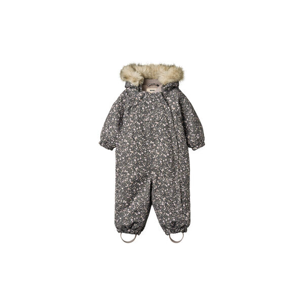 Snowsuit Nickie, 9528 black sea open flowers, Wheat