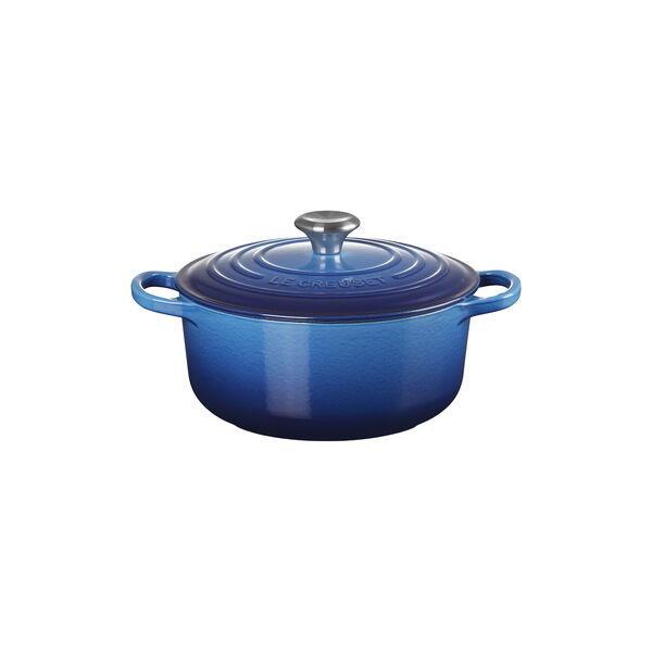 Signature st&oslash;pejern rund gryte &Oslash; 20 cm, azure blue, Le Creuset
