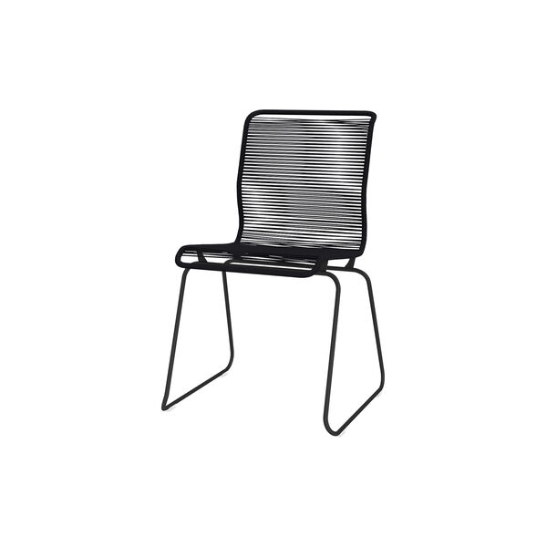 Panton one dining stol, sort/sort, Montana Furniture