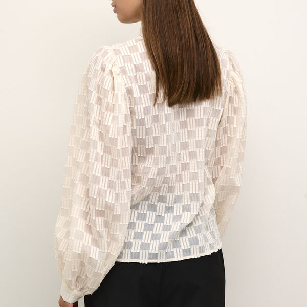 MaggaKB Blouse, egret, Karen by Simonsen