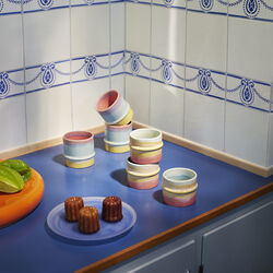 Poppery krus, pink/mint/gul, K&auml;hler