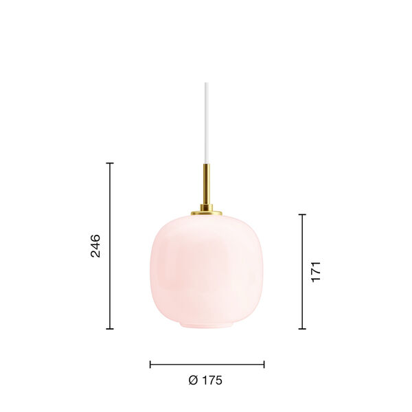 VL 45 Radiohus Pale Rose Taklampe, Louis Poulsen