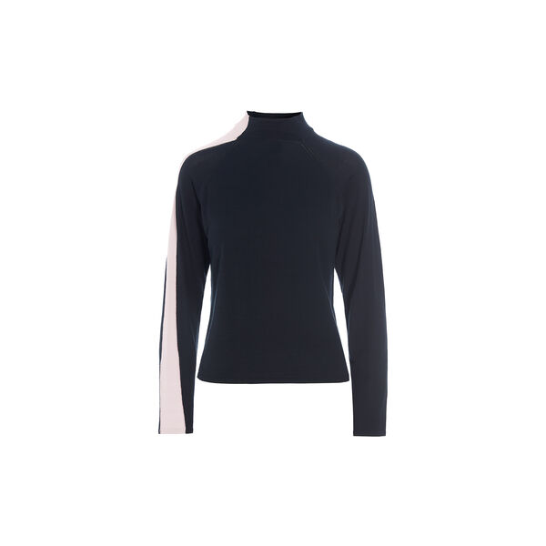 Bloom langermet bluse, black/pale pink detail, BITTE KAI RAND