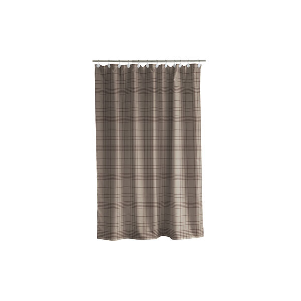 Tartan dusjforheng, taupe, Södahl
