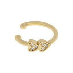 Gigi - Two Crystal Hearts &oslash;remansjett, gull, timi of Sweden