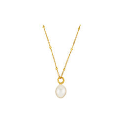 LUXE Pearl Drop Halskjede, 18k gold, Orelia