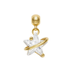 Diamond Flower Charm, gold, WHO IS SHE