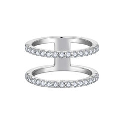 Ophelia Double Ring, silver, Nila Noor