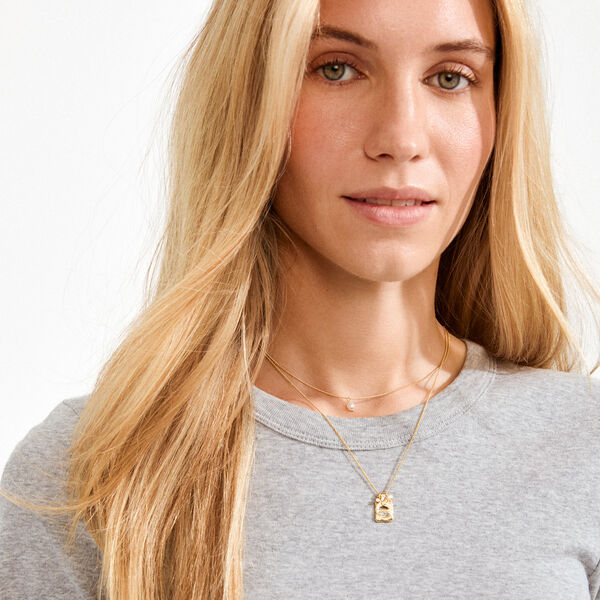 FIRE halskjede 2-i-1 sett, gullbelagt, Pilgrim