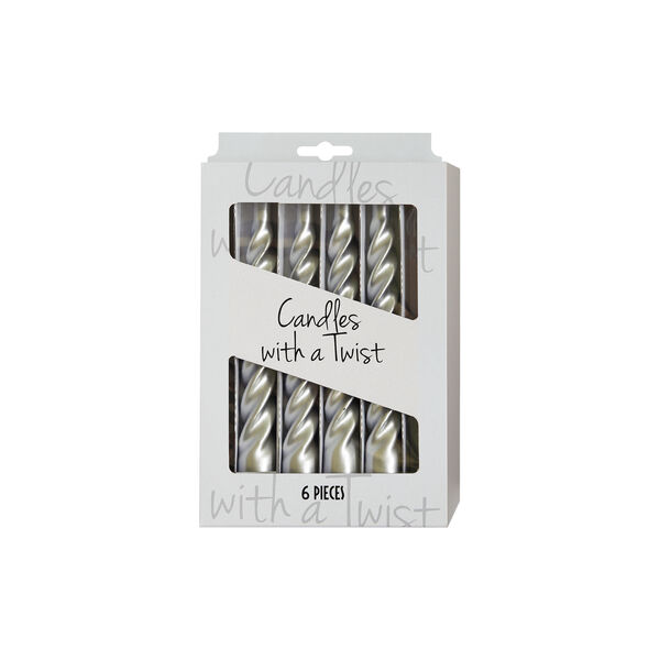 Candles With A Twist lys, silver, Kunstindustrien