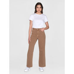 GALE straight mid-rise raw twill 5-pocket pants - GOTS/Vegan, tiramisu, KnowledgeCotton Apparel 