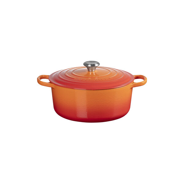 Signature st&oslash;pejern rund gryte &Oslash; 28 cm, volcanic, Le Creuset