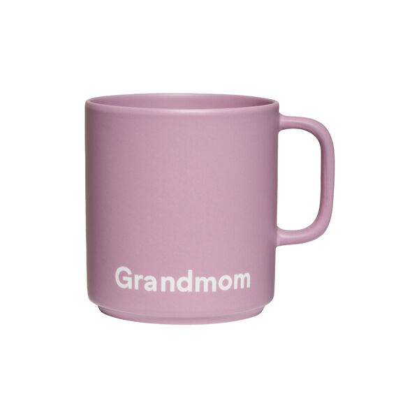 GRANDMOM favorittkopp med hank VIP, Design Letters