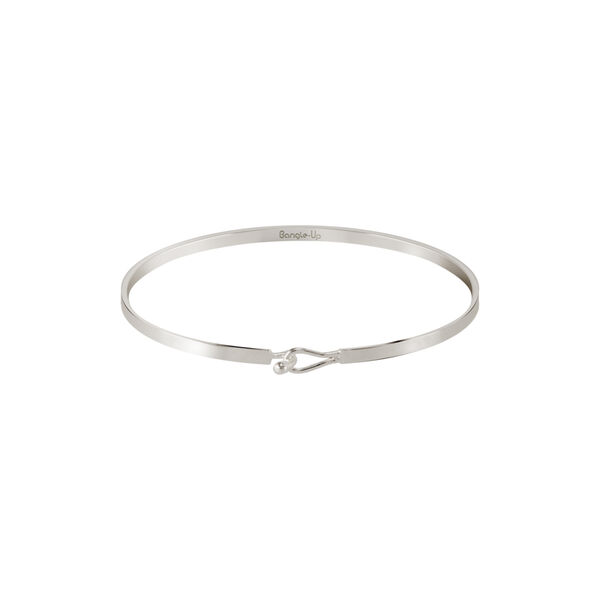 LILY armb&aring;nd, rhodium, bangle up