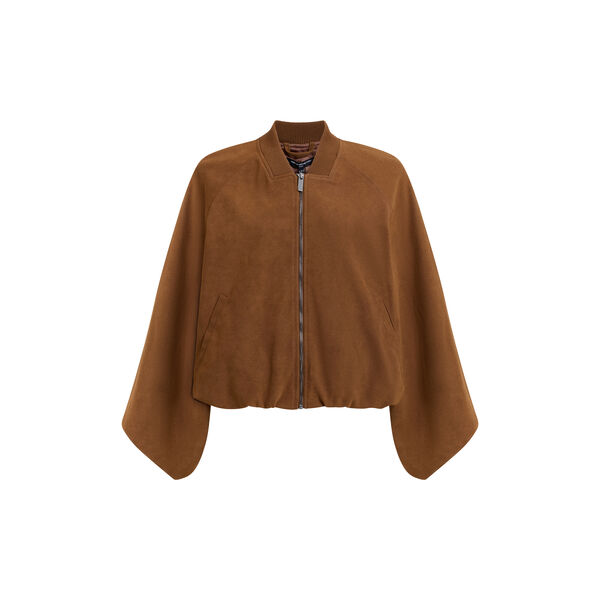 Orelia brown faux suede bomber jacket, French Connection