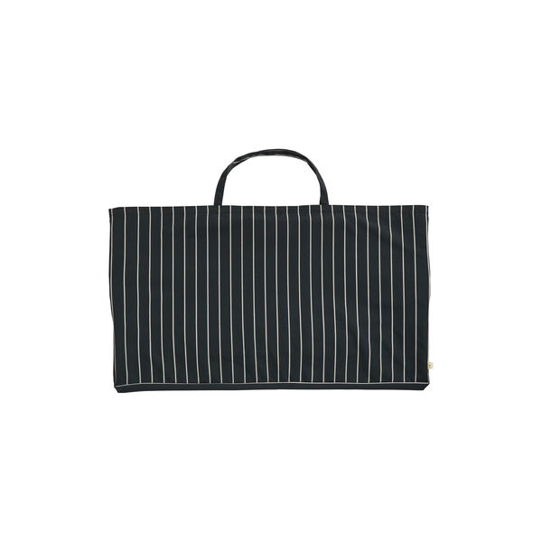 Outdoor Market Folding Sofa, black with beige stripe, HAY