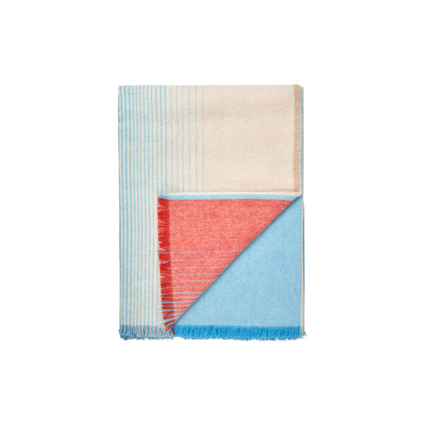 Carte Postale pledd, white/blue, ELVANG