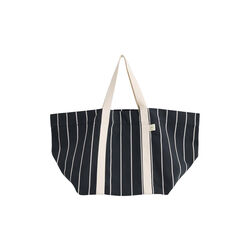 Outdoor Market Picnic Bag, black with beige stripe, HAY