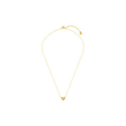 Heart Stationed Necklace, pale gold, Orelia