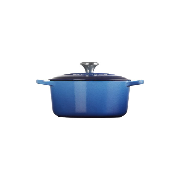 Signature st&oslash;pejern rund gryte &Oslash; 24 cm, azure blue, Le Creuset