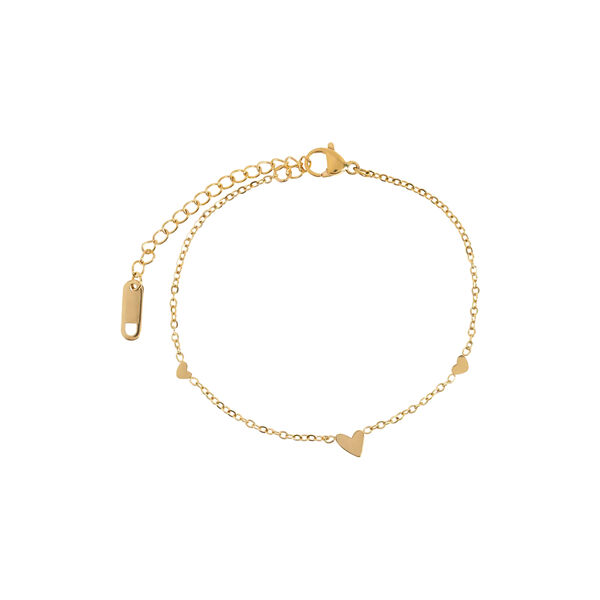 Sarah - 3 Small Hearts armbånd, gull, timi of Sweden
