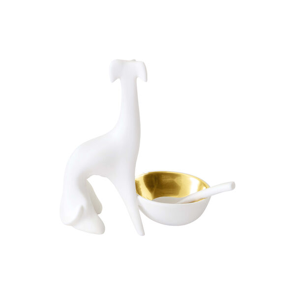 Greyhound Salt & pepperskål, hvit, Jonathan Adler