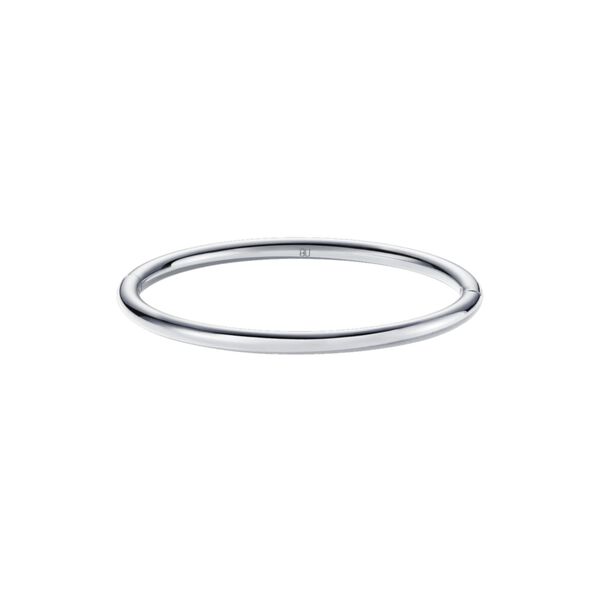 AN-O armb&aring;nd, rhodium, bangle up