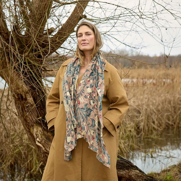 TROPICAL BROCASE skjerf, taupe, Bella Ballou