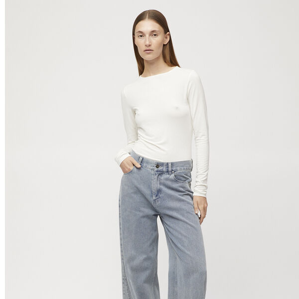 Modal Long Sleeve Top, off white, FWSS