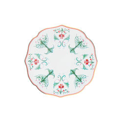 Lucia frokosttallerken 21 cm, hvit/rød/grønn, Magnor