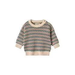 Jacquard Pullover Harlow, 3191 offwhite, Wheat