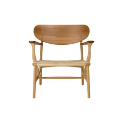 CH22 Lounge Chair, oiled teak/oak/natural, Carl Hansen & S&oslash;n