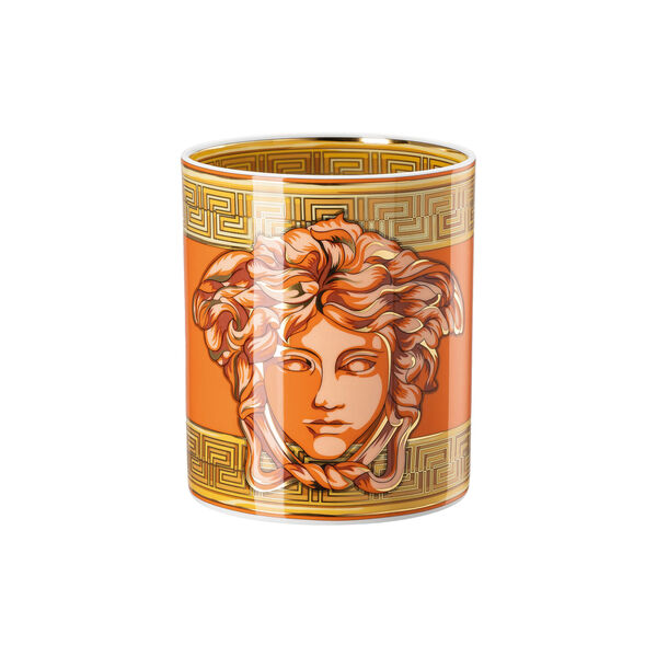 Vase 18 cm, orange coin, Rosenthal x Versace