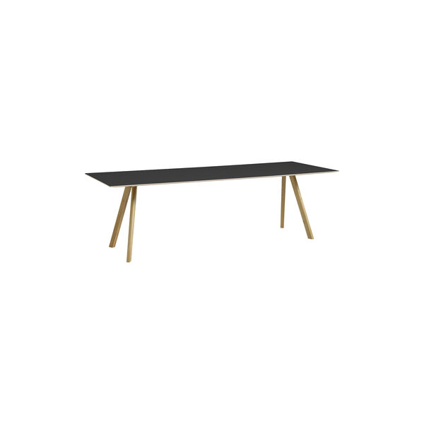 CPH30 spisebord, clear lacquer oak/black, HAY