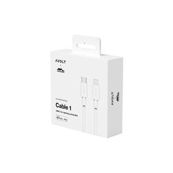 Cabel 1 USB-C to lightning, opal white, Avolt