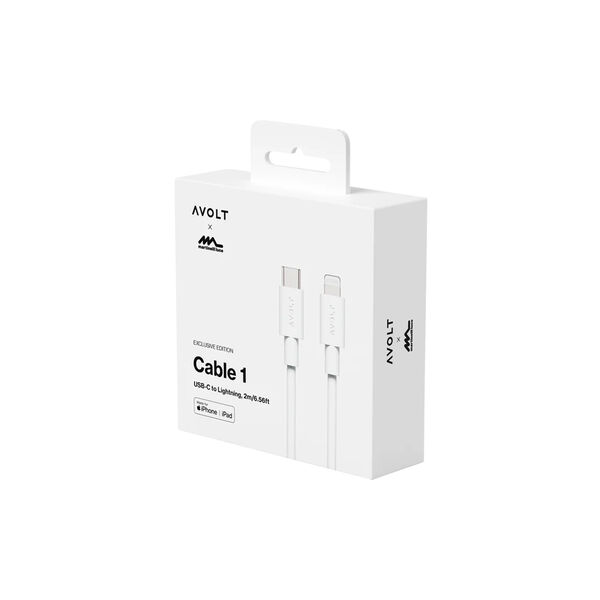 Cabel 1 USB-C to lightning, opal white, Avolt