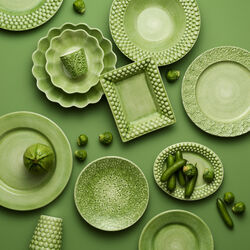 Bubbles tallerken 28 cm, green, Mateus