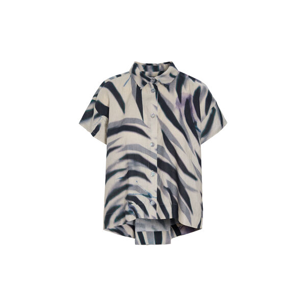 Harukaze kortermet skjorte, zebra rose, BITTE KAI RAND