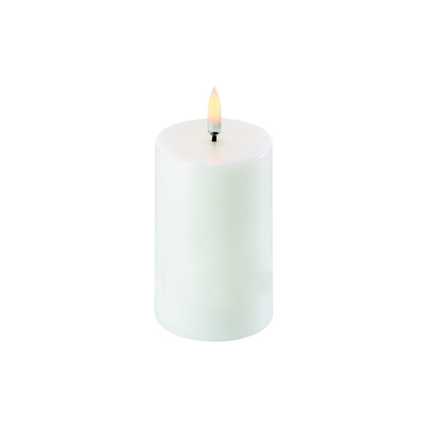 LED Pillar Candle 7,5 cm, nordic white, Uyuni Lighting