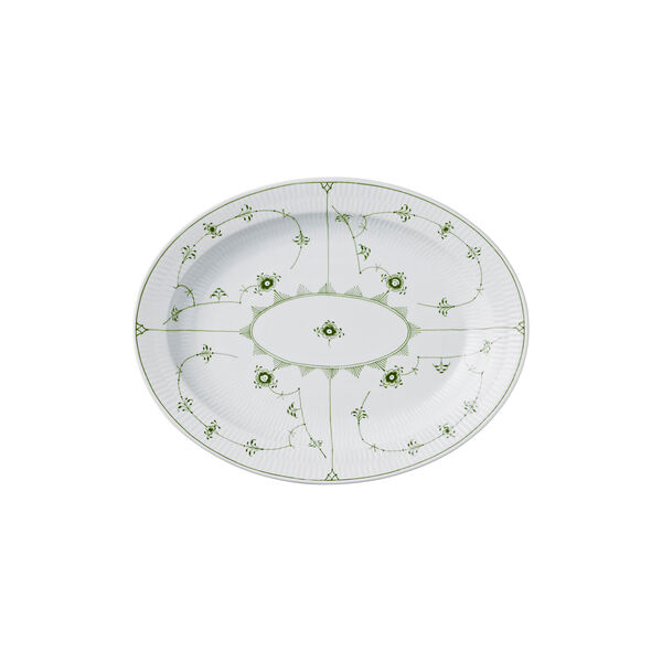 Gr&oslash;nn Musselmalt Riflet Oval fat, Royal Copenhagen