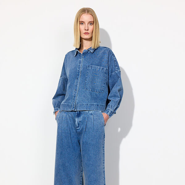 Nala Denim Shirt, stonewash denim Nala Denim Shirt, stonewash denim, HUNKØN