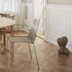 Noel Armrest Chair, steel/nature, Thorup Copenhagen