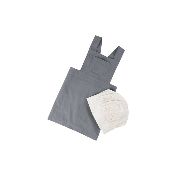 Apron and Hat Set, elephant grey, Sebra