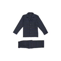 Check flanellpysjamas, navy grey, Ambassador 1867