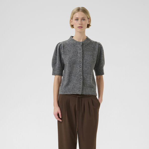 KBBrona Noabelle Cardigan, medium grey melange, Karen by Simonsen