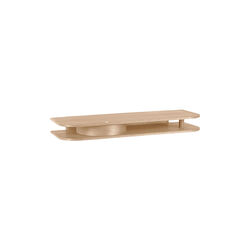 Valet wall console, light oiled oak, Northern