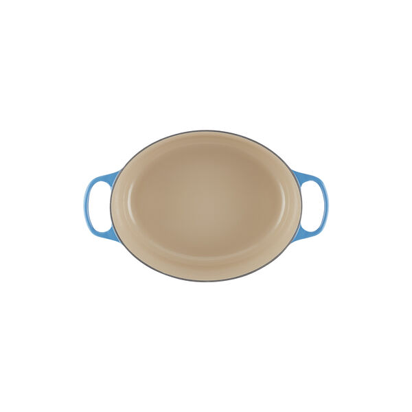 Signature st&oslash;pejern oval gryte &Oslash; 31 cm, azure, Le Creuset