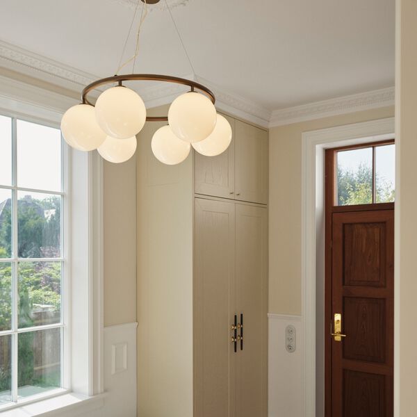 Miira 6 Circular Pendant, dark bronze/opal, Nuura