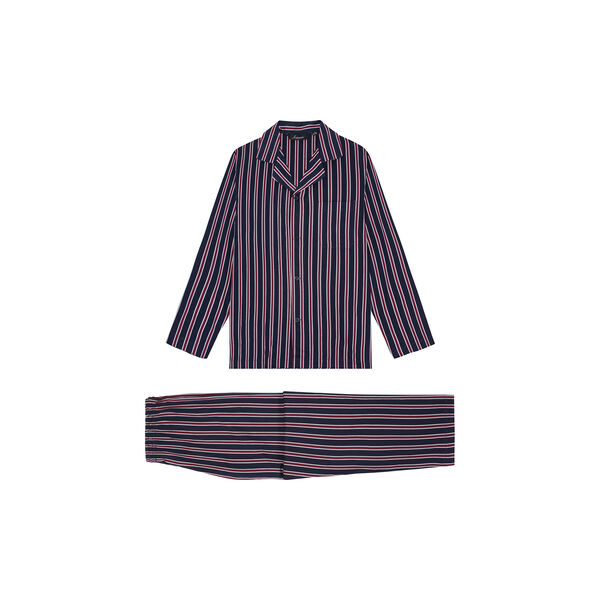 Pisa pyjamas, navy with white/bordeaux stripes, Ambassador 1867