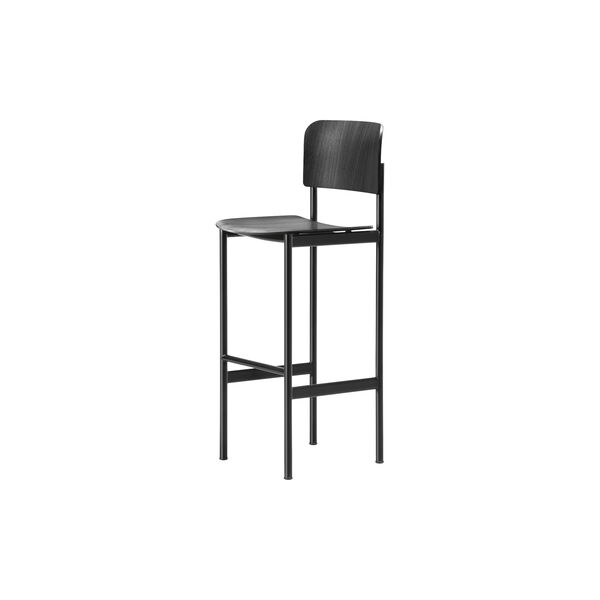 Plan Barstool, svart lakkert ash/svart, Fredericia Furniture